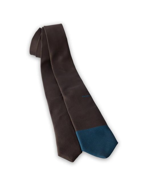 Prada White Silk Tie for men