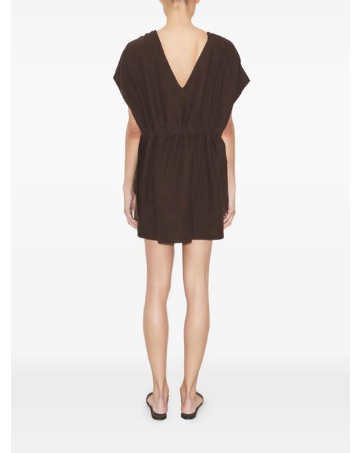 Tory Burch Brown Belted Linen Dress