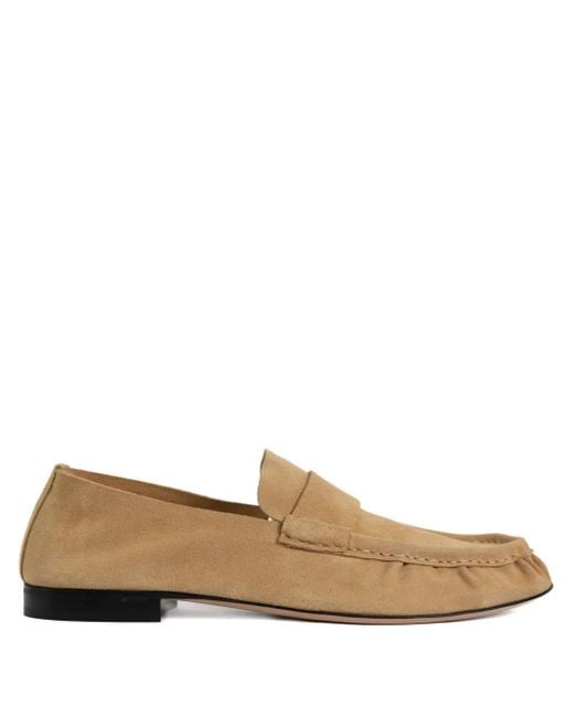 The Row Brown Penny Suede Loafers for men
