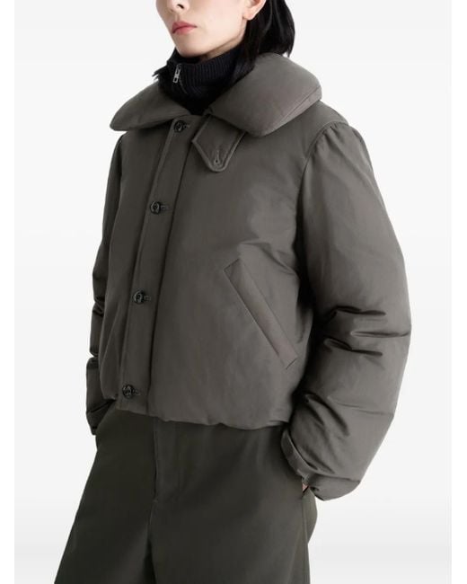 Lemaire Gray Steppjacke Mit Bubble-Kragen