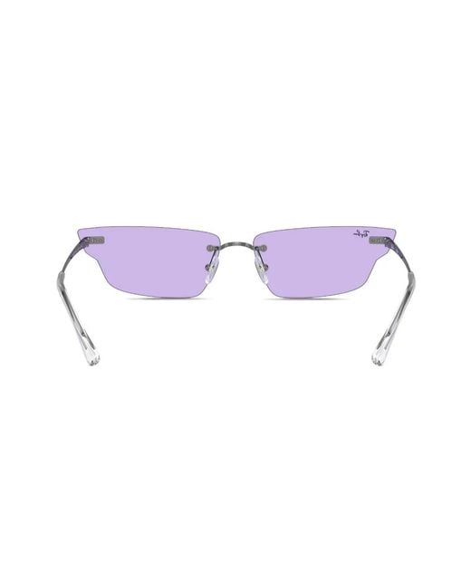 Ray-Ban Purple Ahn Rimless Sunglasses