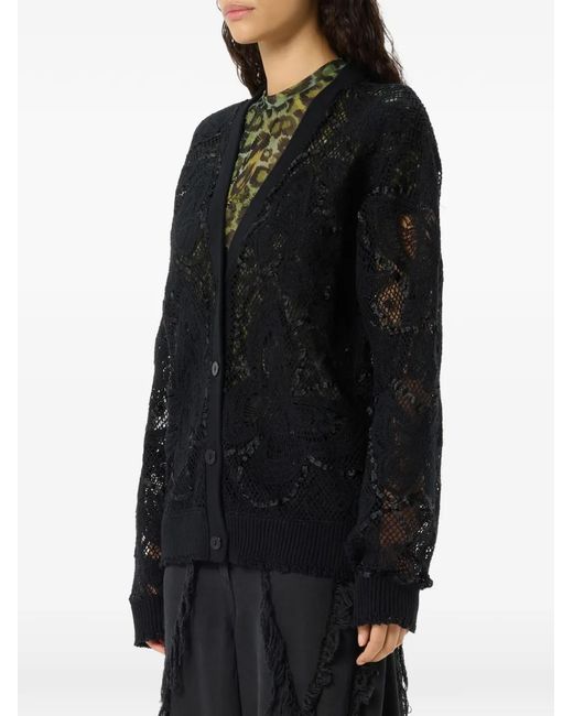 Blumarine Black V-Neck Cardigan