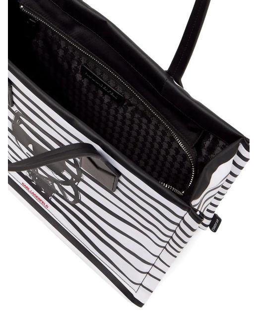 Karl Lagerfeld Black Mittelgroße Ikon Tote Bag
