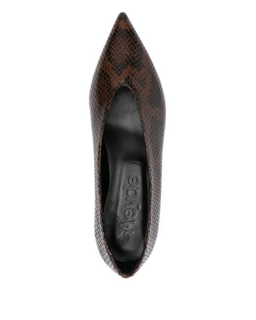 Aeyde Brown Clara Pumps mit spitzer Kappe 45mm