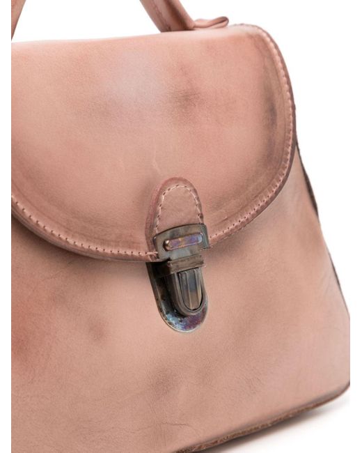 Cherevichkiotvichki Pink Distressed Leather Tote Bag