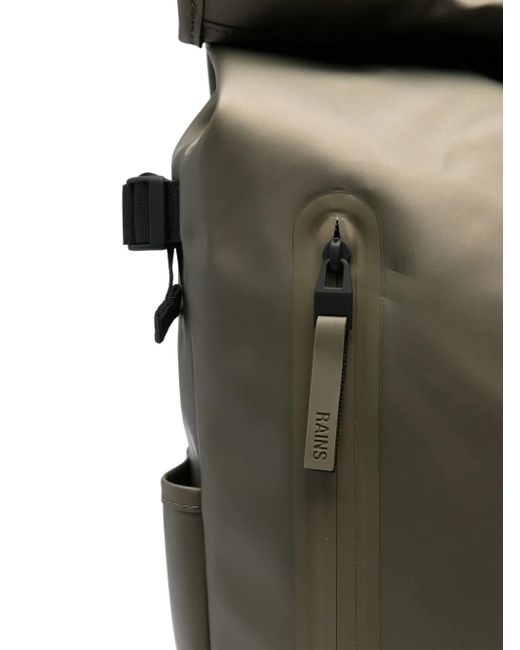 Rains Gray Großer Rolltop Rucksack