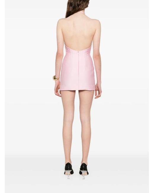 Monot Pink Double-Tie Minikleid
