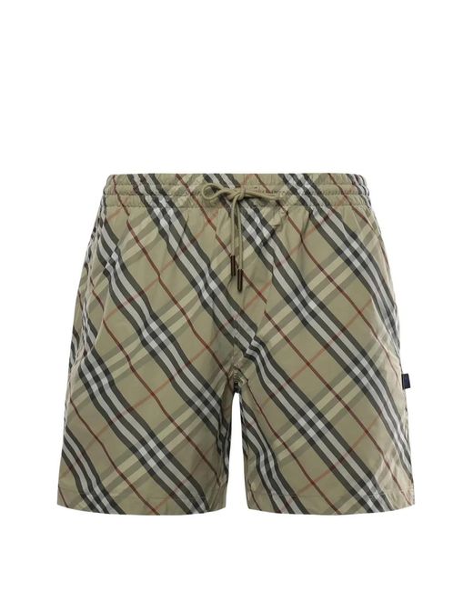 Burberry Gray Swimsuit Seb Chk for men