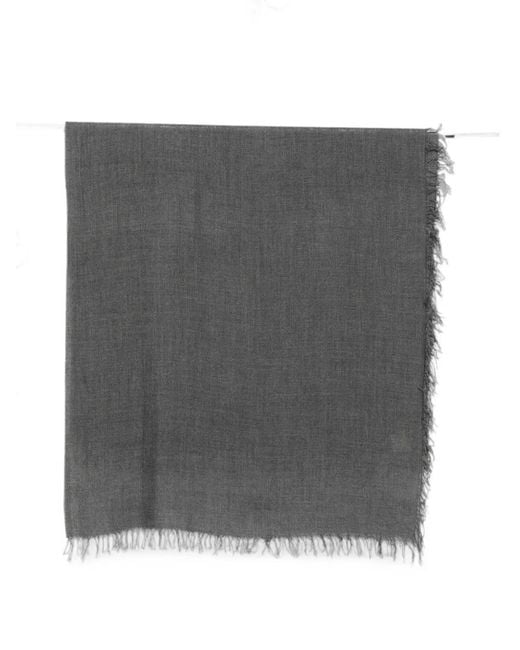 Faliero Sarti Gray Giudy Gradient Frayed Scarf
