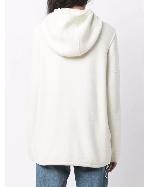 CORTE DI KEL White Oversized Cashmere Hoodie
