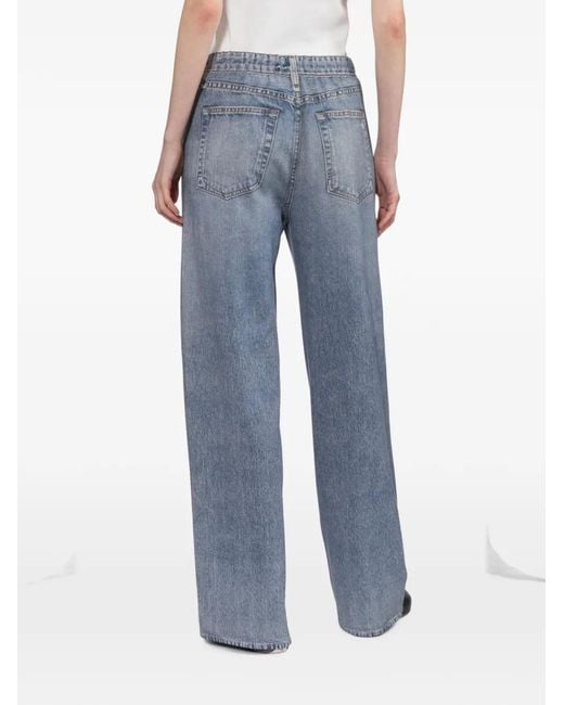 Rag & Bone Blue Jean Ample À Effet Délavé