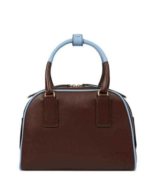 Paul Smith Brown Piped Top Handle Satchel