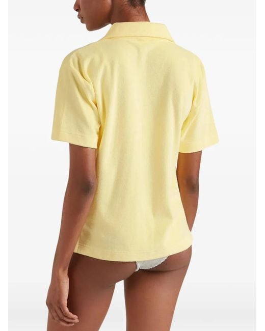 Hunza G Towelling Resort Blouse in het Yellow