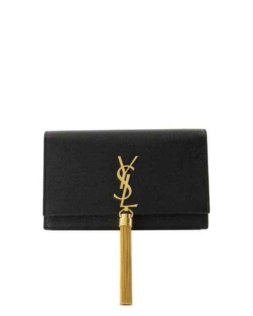 Saint Laurent White Kate Tassel-Embellished Crossbody Bag