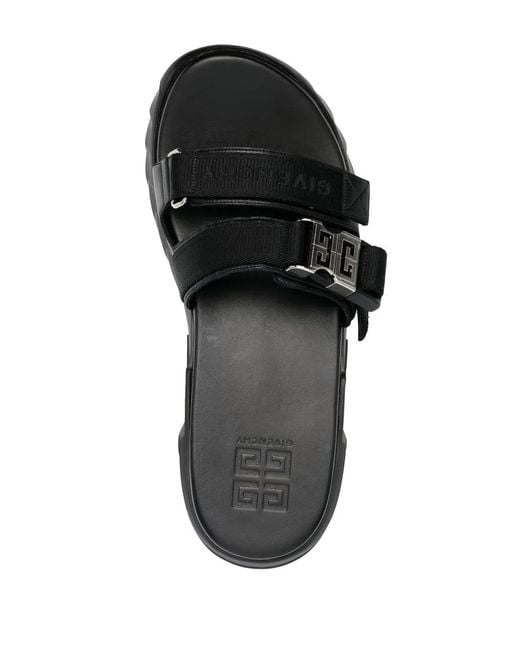 Sandales En Cuir À Boucle 4G Givenchy pour homme en coloris Black