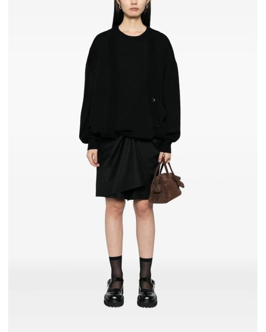 Litkovskaya Black Wool Cardigan