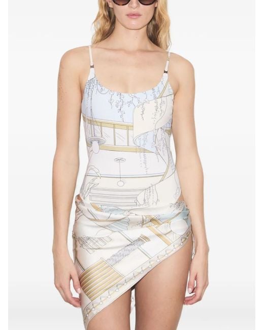 Tory Burch White The Pool Schal