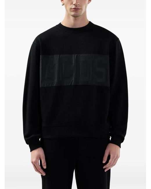 Gcds Black Logo-Embellishment Sweatshirt for men