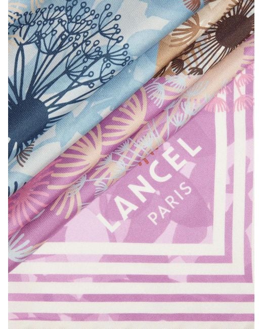 Lancel Pink Fireworks Scarf