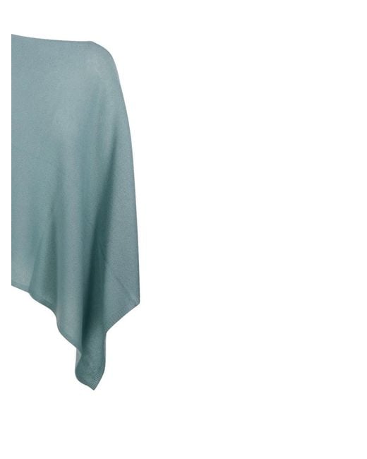 Be You Blue Asymmetric Poncho