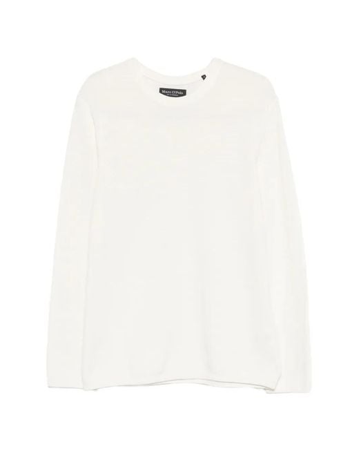 Marc O' Polo White Knitted Sweater for men