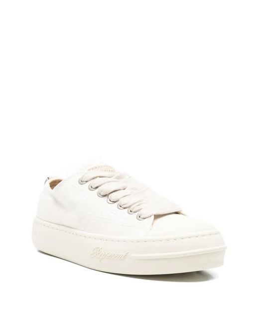 Represent White Logo-Patch Sneakers for men
