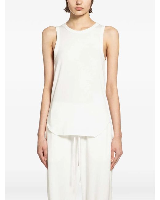 Thom Krom White Crew-Neck Tank Top