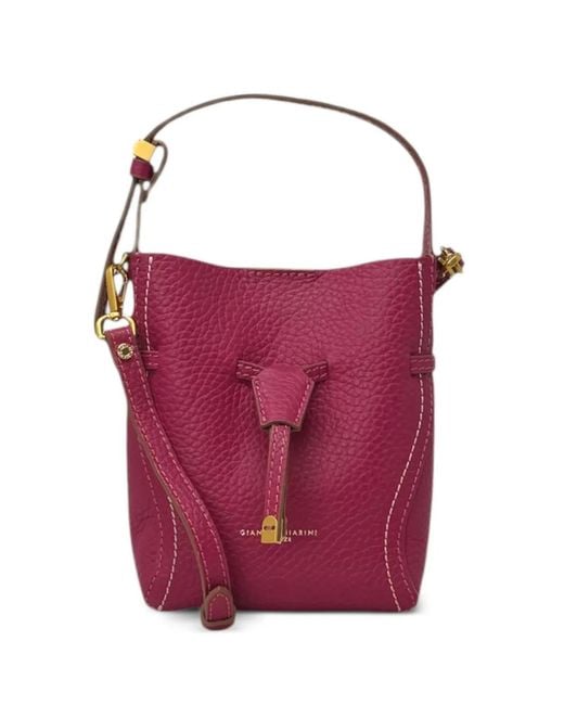 Gianni Chiarini Purple Sac Porté Épaule Sienna À Lien De Resserrage