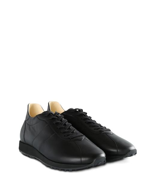 The Row Black Leather Lace-Up Sneakers for men