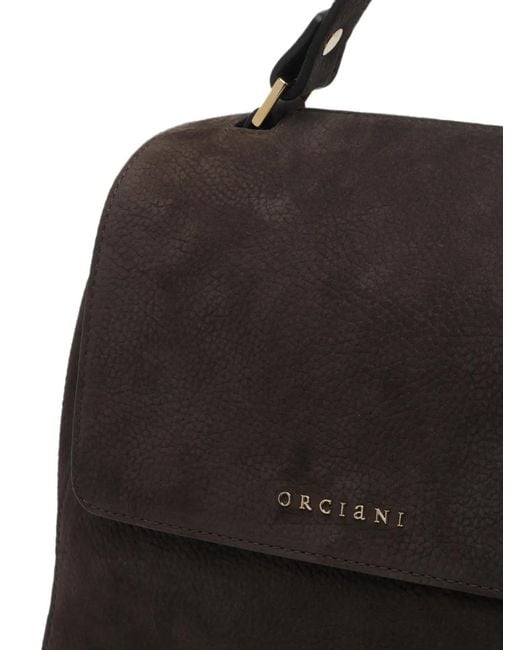 Orciani Black Small Sveva Nubuck Handbag