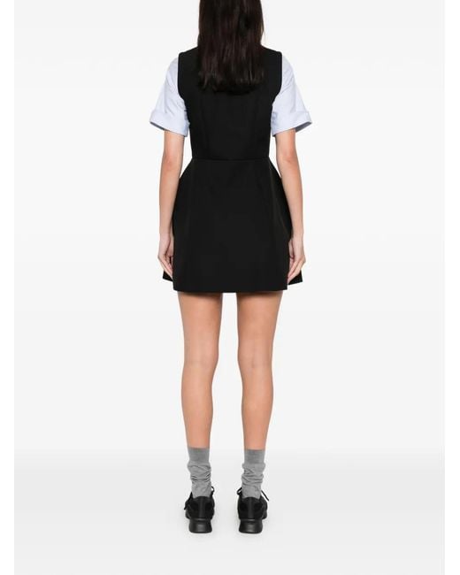 Sandro Black 2-In-1 Mini Dress