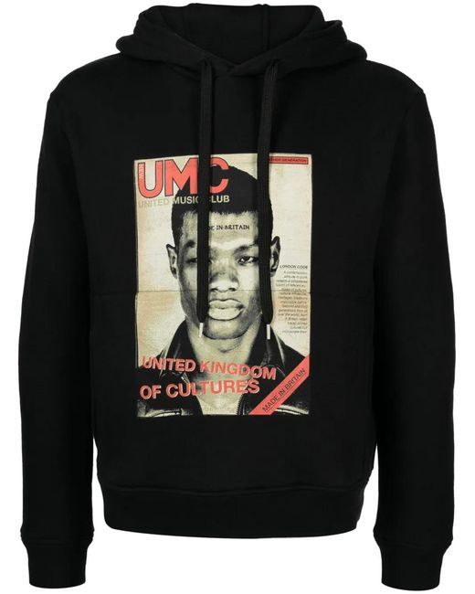 Neil Barrett Black Photograph-Print Jersey Hoodie for men
