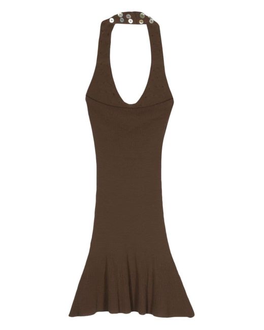 burgundy colored dresses Dark Burgundy Lace Long Sleeve V-neck Dress main image 0