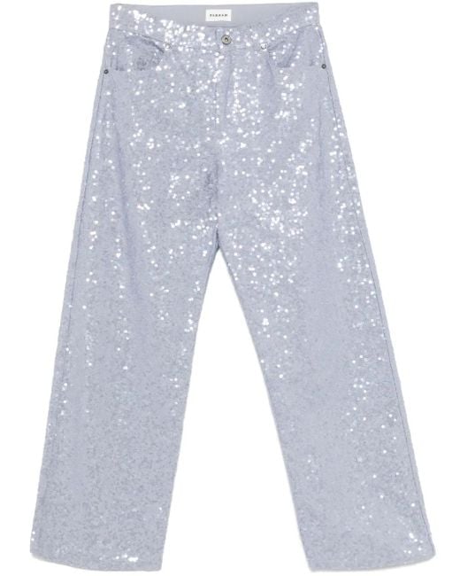 P.A.R.O.S.H. Blue Sequined Trousers