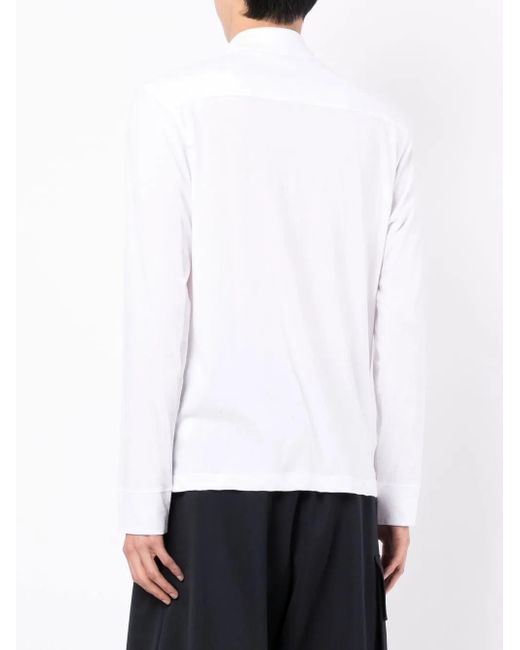 James Perse White Long-Sleeve Knit Shirt for men