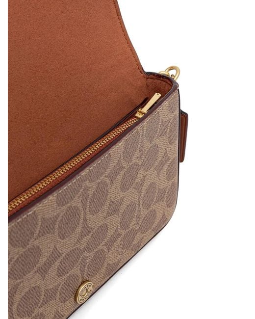 COACH Brown Mila Umhängetasche mit Kettenriemen