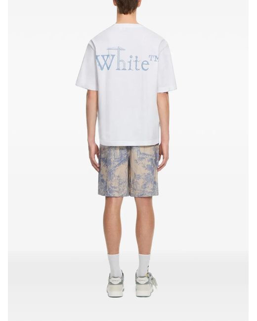 Off-White c/o Virgil Abloh White City Nature Poplin Bowling Shirt for men