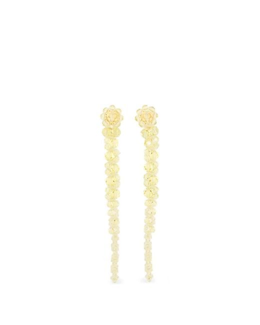 Simone Rocha Metallic Beaded Drop Earrings