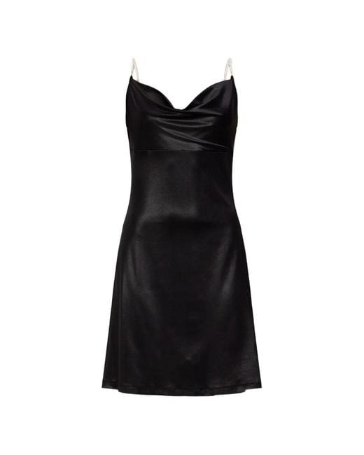 Versace Jeans Couture Black Pearl Strap Slip Dress