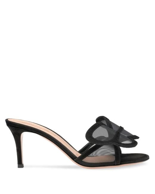 Gianvito Rossi Black Butterfly Sandals