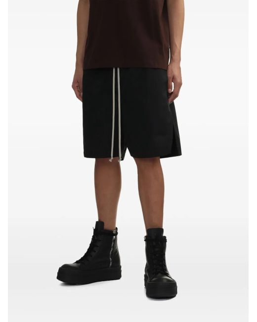 Rick Owens Black Drawstring Shorts for men