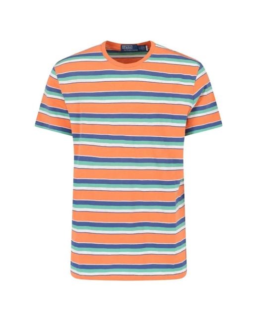 Polo Ralph Lauren Orange Striped T-Shirt for men