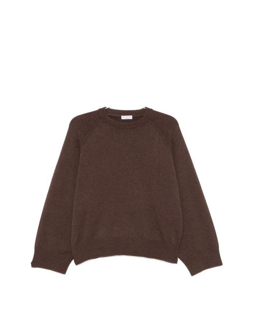 Brunello Cucinelli Brown Raglan-Sleeves Sweater