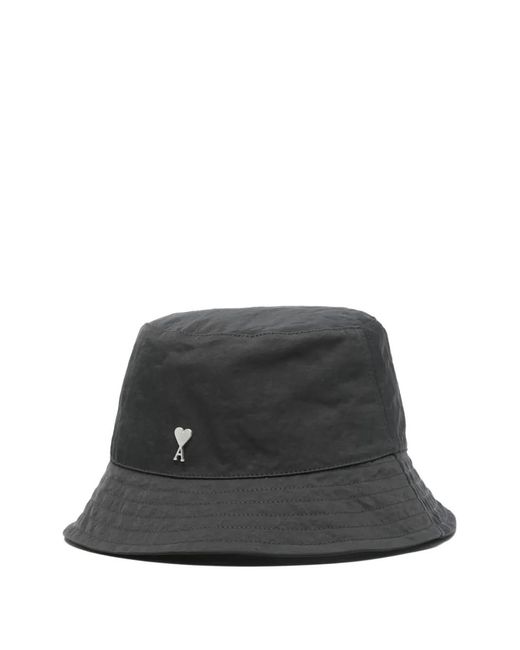 Cappello Bucket Con Logo di AMI in Black