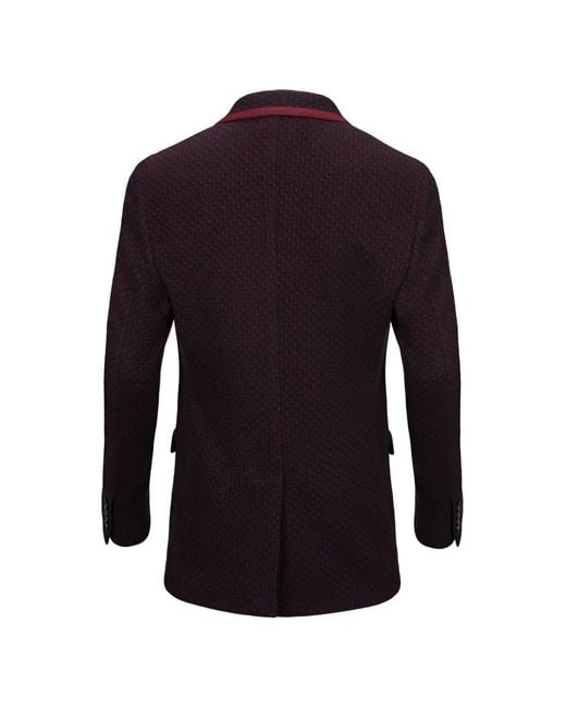 Billionaire Blue Bob Logo-Embroidered Shawl-Lapel Blazer for men