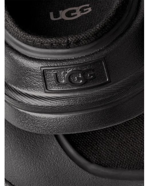 Ugg Black Goldenglow Strap-Detail Flat Mules