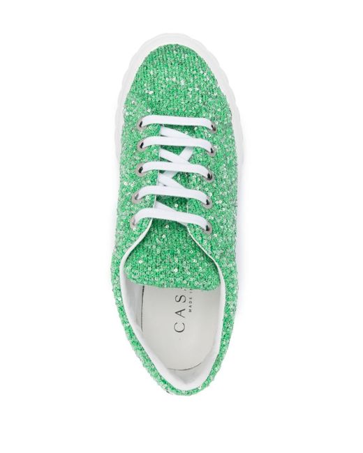 Casadei Green Off Road Disk Sneakers