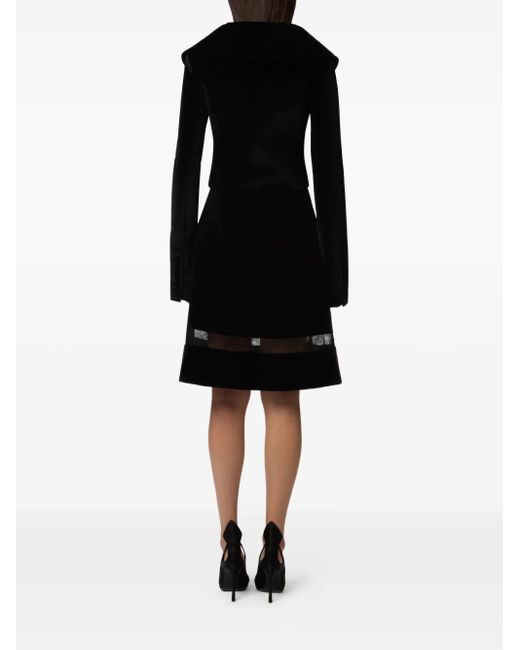 Nina Ricci ベルベット ミニスカート Black