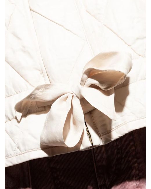 Isabel Marant White Zakiane quilted tie-detail jacket