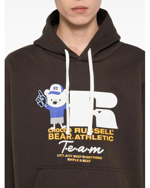 Chocoolate Black Embroidered Hoodies for men
